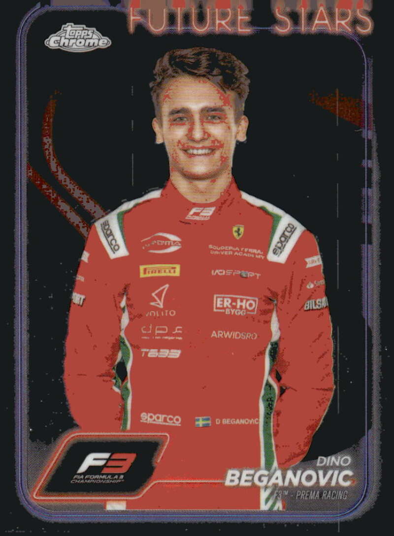 2024 Topps Chrome Formula 1 #43 Dino Beganovic NM-MT F3 - PREMA Racing Racing Card  Image 1