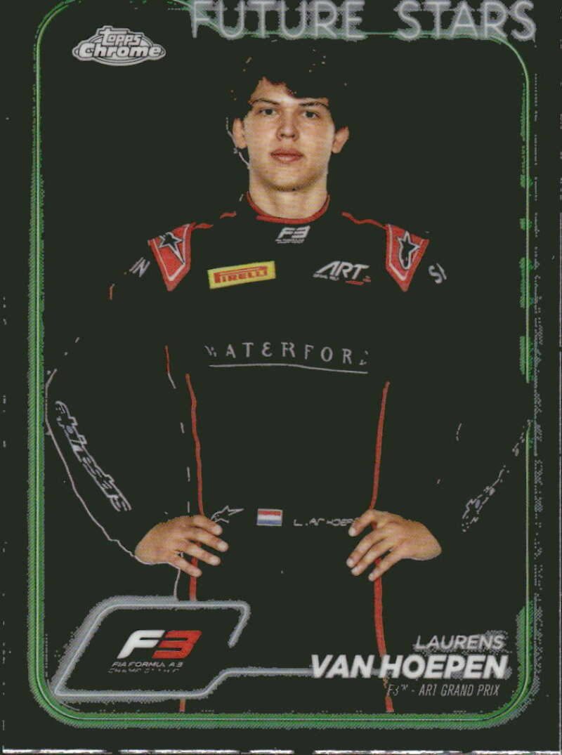 2024 Topps Chrome Formula 1 #65 Laurens van Hoepen NM-MT F3 - ART Grand Prix Racing Card  Image 1