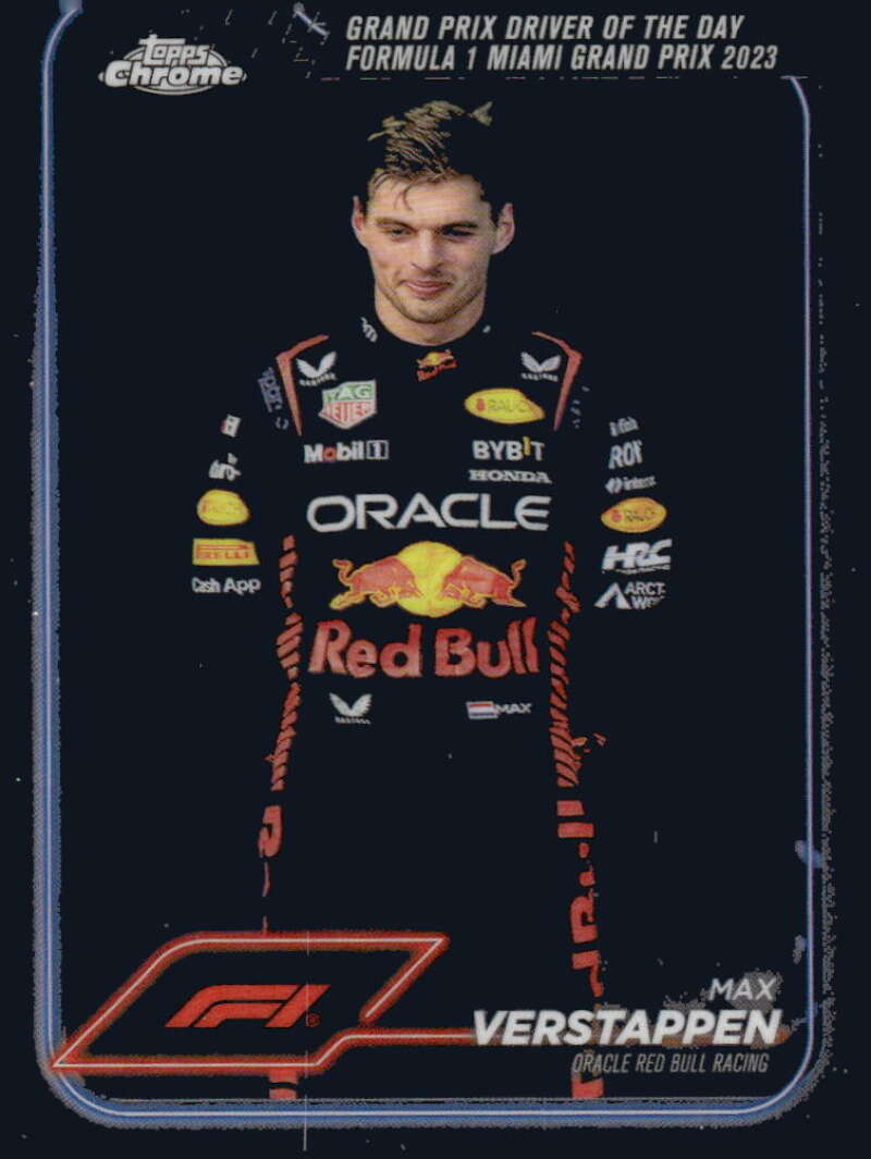 2024 Topps Chrome Formula 1 #163 Max Verstappen NM-MT Oracle Red Bull Racing Racing Card  Image 1