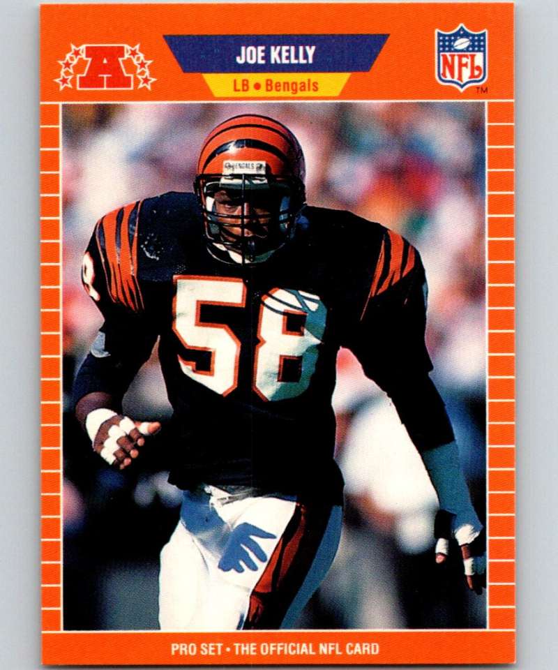 NFL trading card of Joe Kelly in Cincinnati Bengals uniform, 1989 Pro Set #62