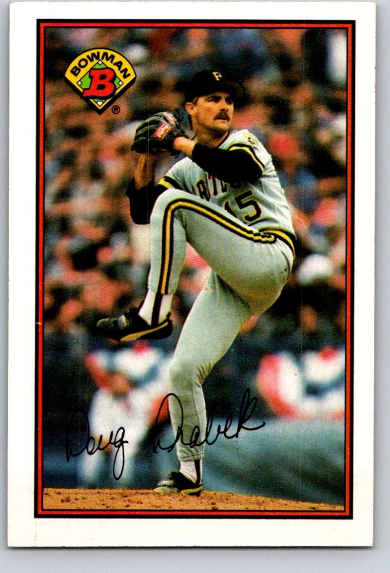 Baseball pitcher Doug Drabek in Baltimore Orioles uniform on Pittsburgh Pirates card