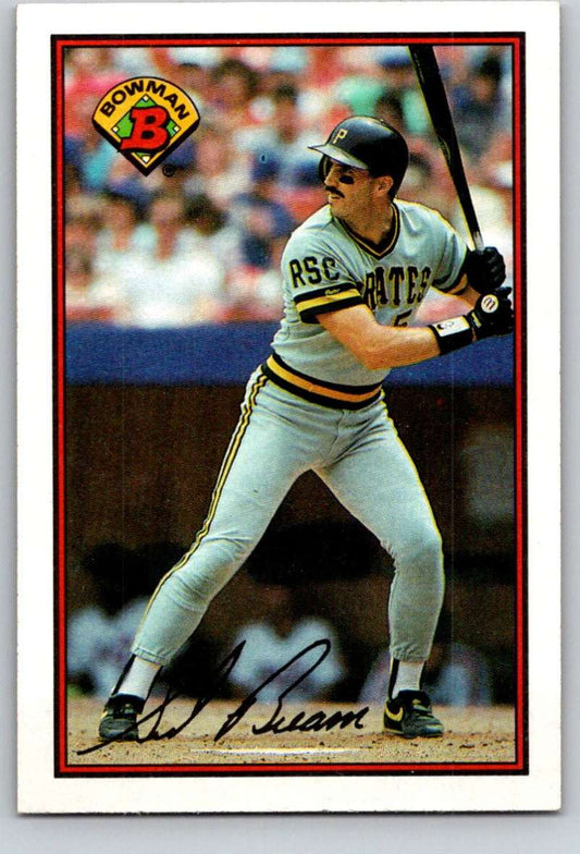 Pittsburgh Pirates baseball card of Sid Bream in batting stance wearing team uniform