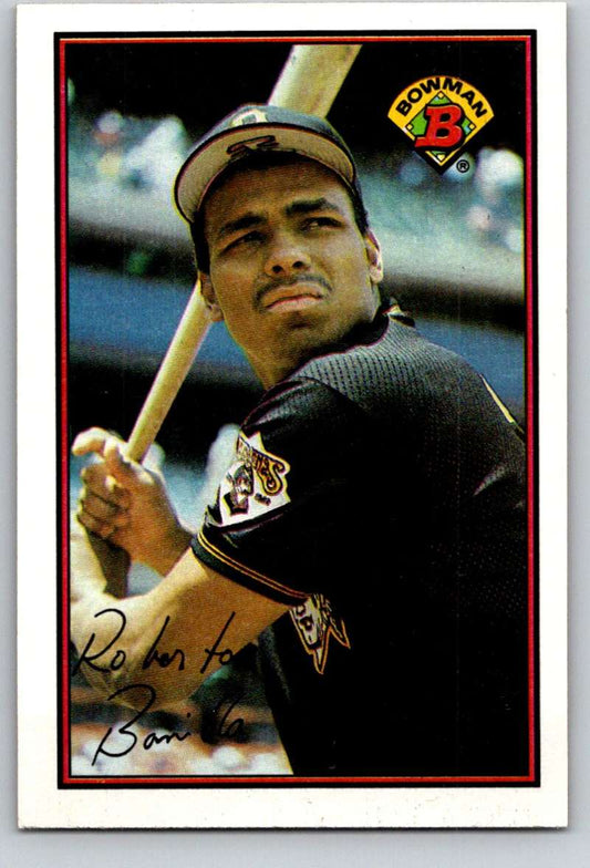 Bobby Bonilla 1989 Bowman card featuring Pittsburgh Pirates player with bat