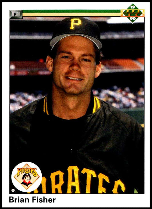 Baseball card of Brian Fisher from Upper Deck featuring Pittsburgh Pirates uniform