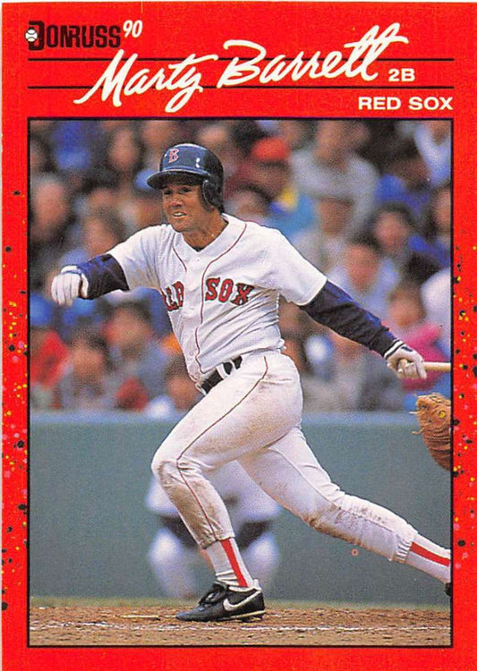 1990 Donruss #240 Marty Barrett VG-EX Boston Red Sox baseball card for trading cards collectors