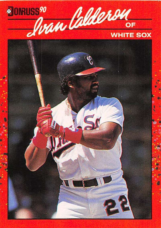 1990 Donruss #294 Ivan Calderon VG-EX Chicago White Sox Baseball Card Image 1