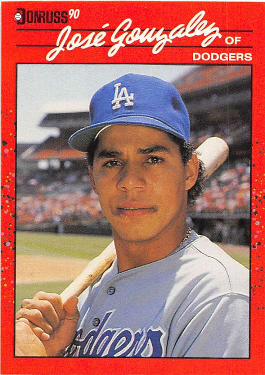 1990 Donruss #314 Jose Gonzalez VG-EX Los Angeles Dodgers Baseball Card Image 1