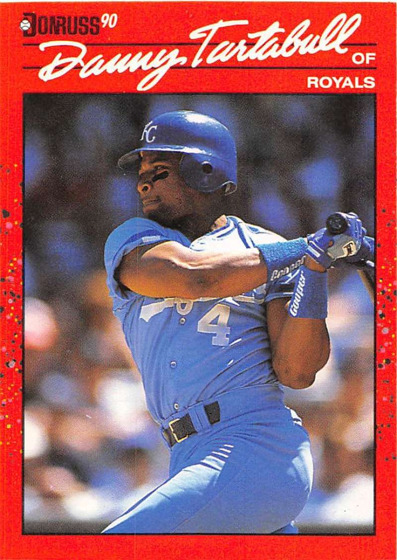 1990 Donruss #322 Danny Tartabull VG-EX Kansas City Royals Baseball Card Image 1