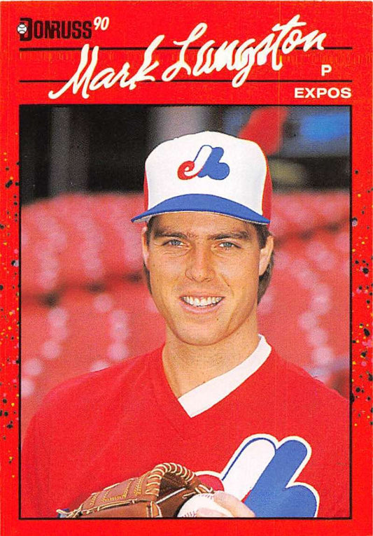 1990 Donruss #338 Mark Langston VG-EX Montreal Expos Baseball Card Image 1