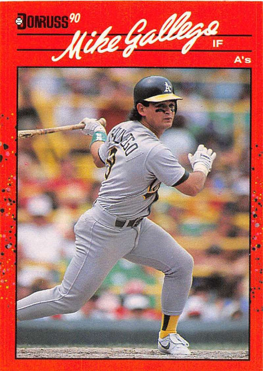 1990 Donruss #361 Mike Gallego VG-EX Oakland Athletics Baseball Card Image 1