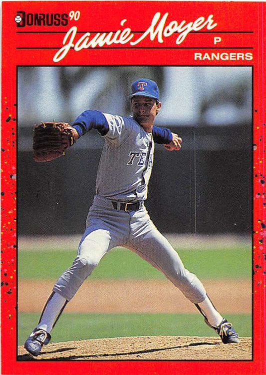 1990 Donruss #378 Jamie Moyer VG-EX Texas Rangers Baseball Card Image 1