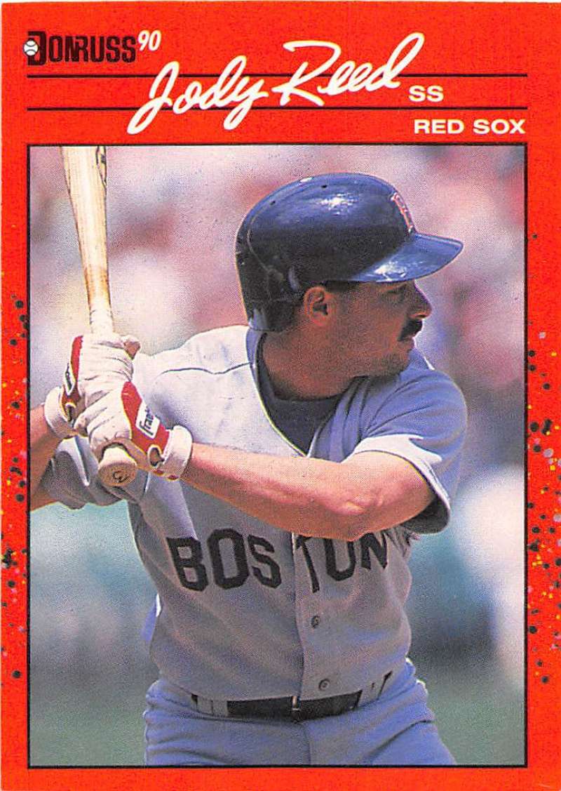 1990 Donruss Jody Reed Boston Red Sox baseball card for trading cards collection