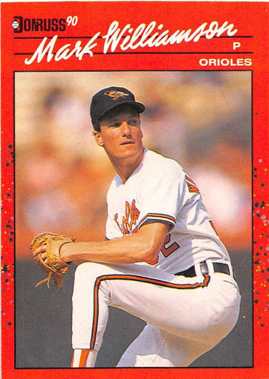 1990 Donruss #406 Mark Williamson VG-EX Baltimore Orioles Baseball Card Image 1