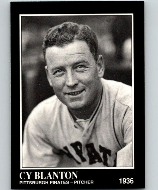 Black and white portrait of 1936 Pittsburgh Pirates player in Conlon Collection card