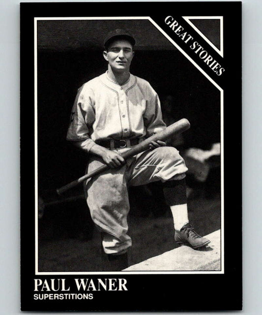 Black and white baseball card of Paul Waner in vintage uniform for Pittsburgh Pirates