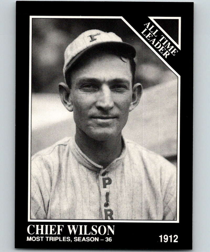 Black and white 1912 Pittsburgh Pirates baseball card of Chief Wilson from Conlon Collection