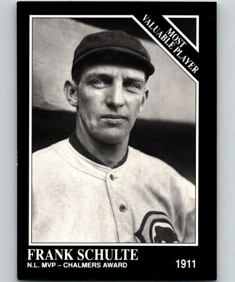 Black and white baseball card of Fred Schulte in a Chicago Cubs uniform from Conlon Collection