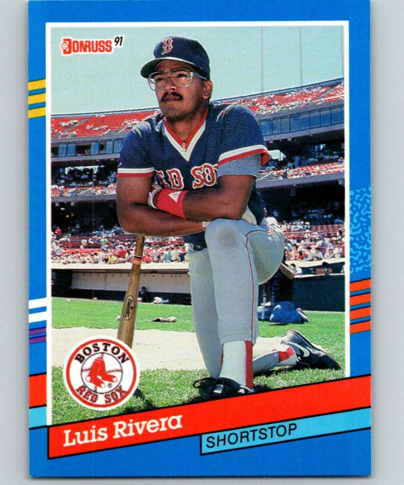 1991 Donruss #234 Luis Rivera Boston Red Sox Baseball Card featuring Red Sox shortstop