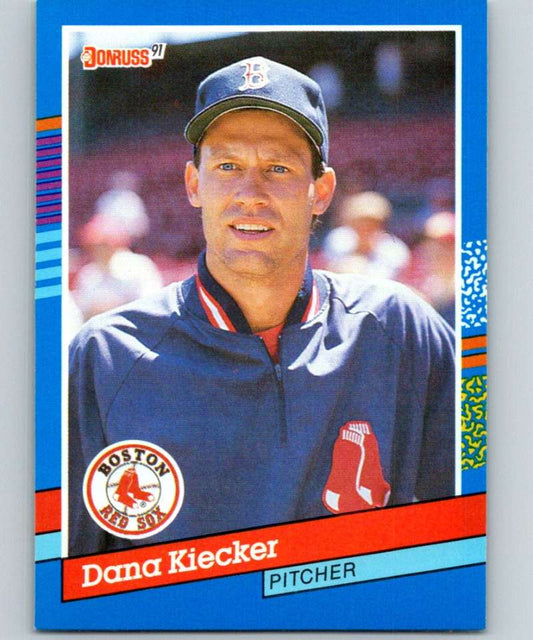 1991 Donruss #347 Dana Kiecker baseball card of Boston Red Sox pitcher, NM-MT condition