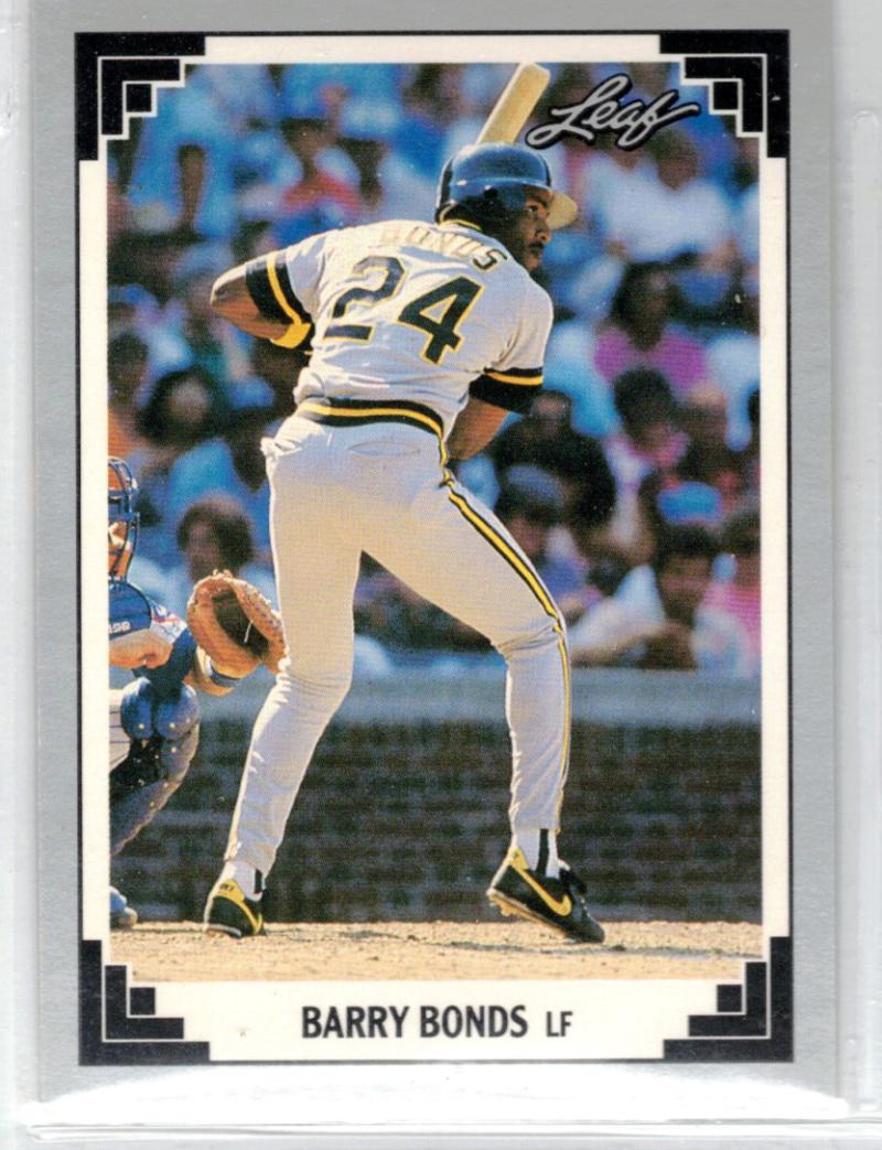 Barry Bonds batting in 1991 Leaf #261 Pittsburgh Pirates Baseball Card