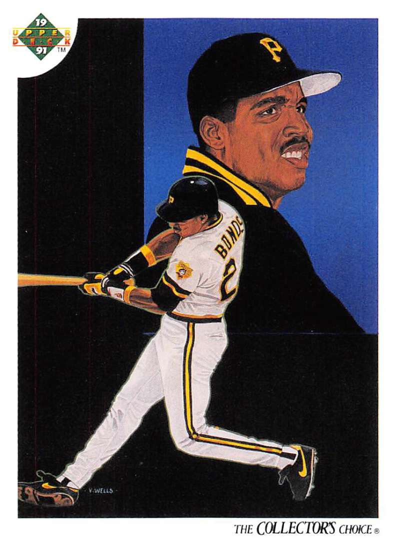 Pittsburgh Pirates player in black and gold, Barry Bonds Upper Deck baseball card image