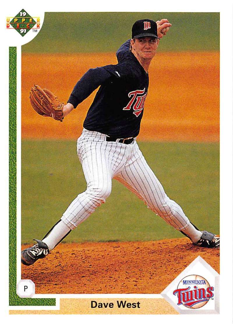 David West delivering a pitch in Minnesota Twins pinstriped uniform on the mound