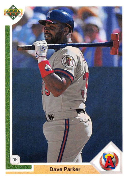 Baseball trading card of Dave Parker with California Angels in Upper Deck series