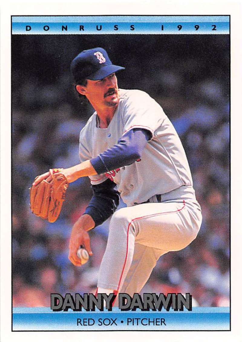 Boston Red Sox pitcher Danny Darwin mid-throw on 1992 Donruss #87 baseball card