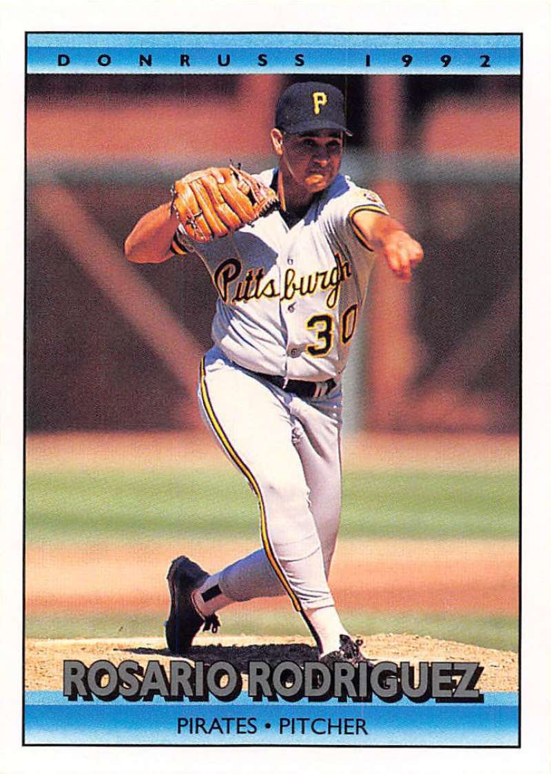 1992 Donruss baseball card of Rosario Rodriguez, Pittsburgh Pirates pitcher, number 39