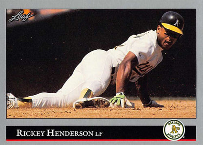 Baseball player sliding into base in Oakland Athletics uniform on Junior Felix card