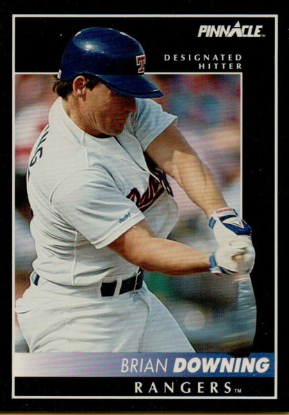 Baseball card of Brian Downing in a white uniform for Texas Rangers Baseball