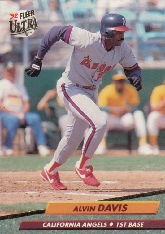 Baseball card of Alvin Davis in a California Angels uniform from Fleer Ultra