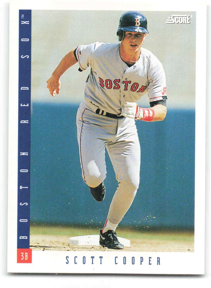 Baseball player in Boston Red Sox uniform running on the field for a card collectible