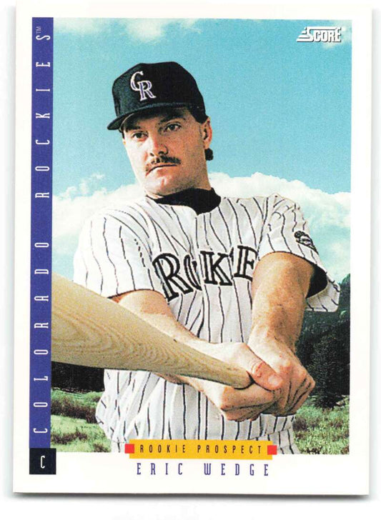 1993 Score #561 Eric Wedge NM-MT RC Rookie Colorado Rockies Baseball Card Image 1