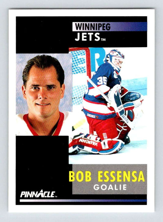 1991-92 Pinnacle #66 Bob Essensa NM-MT Winnipeg Jets Hockey Card Image 1