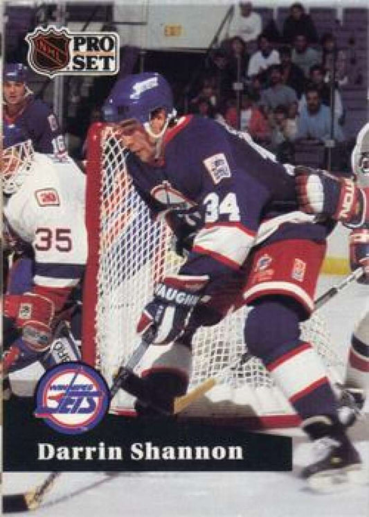 1991-92 Pro Set #515 Darrin Shannon NM-MT Winnipeg Jets Hockey Card Image 1