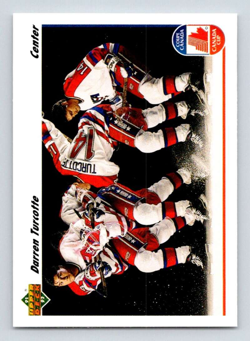 Darren Turcotte making dynamic diving saves in a multiple-exposure hockey card image