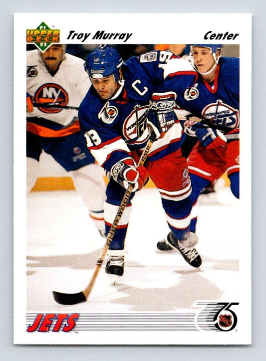 1991-92 Upper Deck #565 Troy Murray NM-MT Winnipeg Jets Hockey Card Image 1