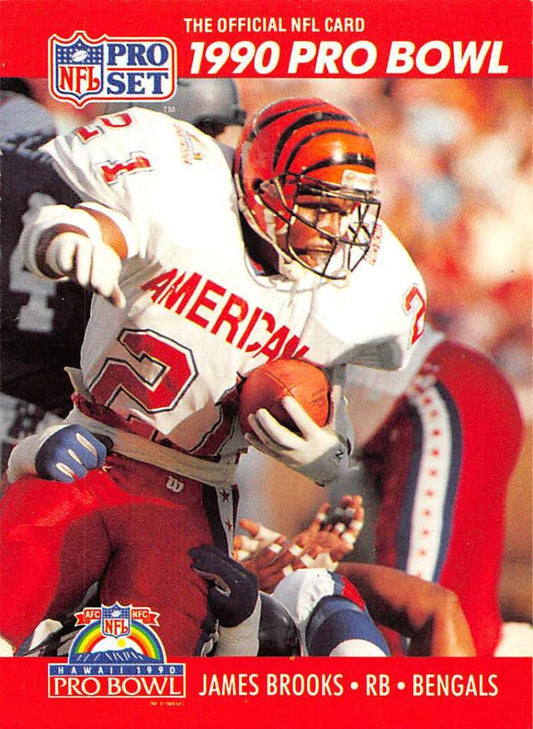 1990 Pro Set #336 James Brooks Cincinnati Bengals running back in action football card