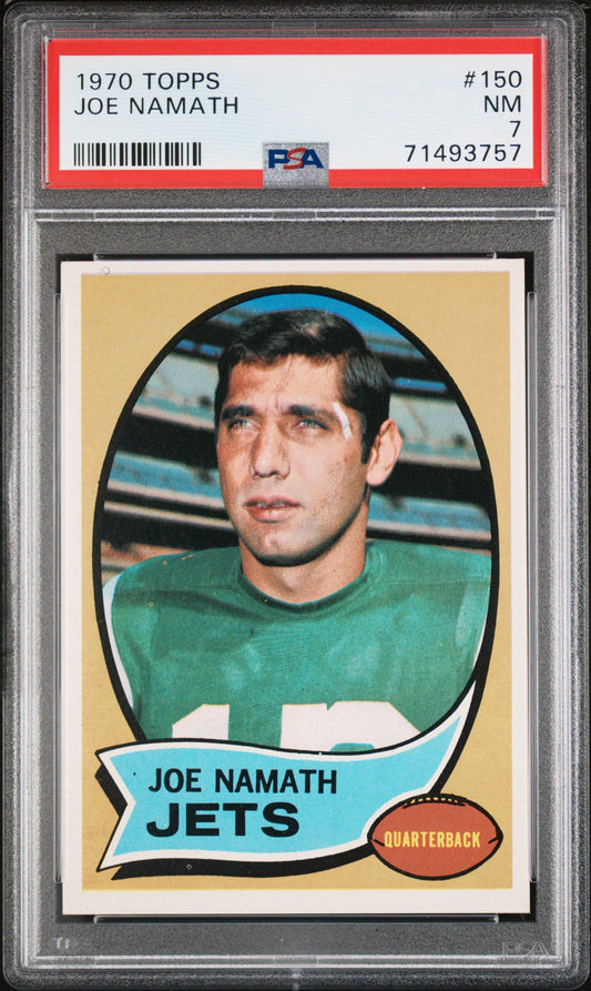 JOE NAMATH 1970 Topps #150 PSA 7 NM - JETS