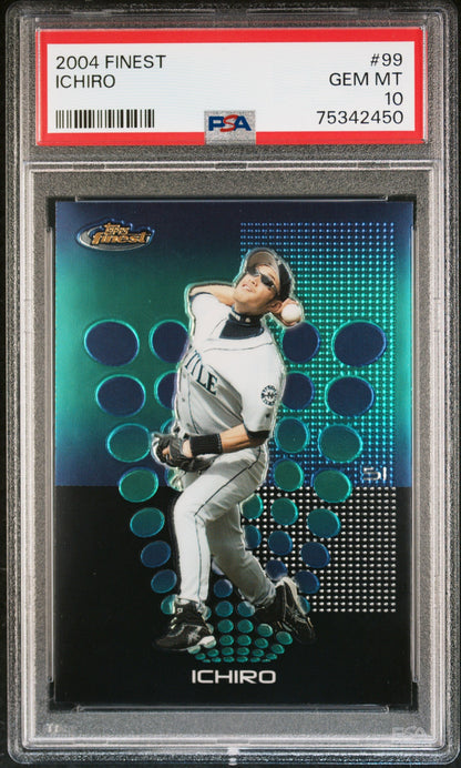 ICHIRI SUZUKI 2004 Topps Finest #99 PSA 10 GEM MINT - MARINERS Pop 17