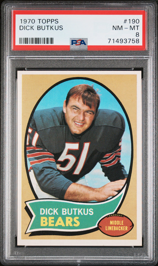 DICK BUTKUS 1970 Topps #190 PSA 8 NM - BEARS