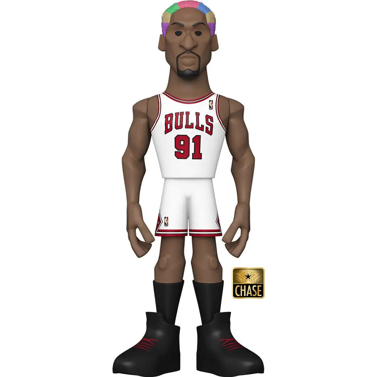 Cartoon-style Chicago Bulls player vinyl figure in jersey 91, premium vinyl collectible