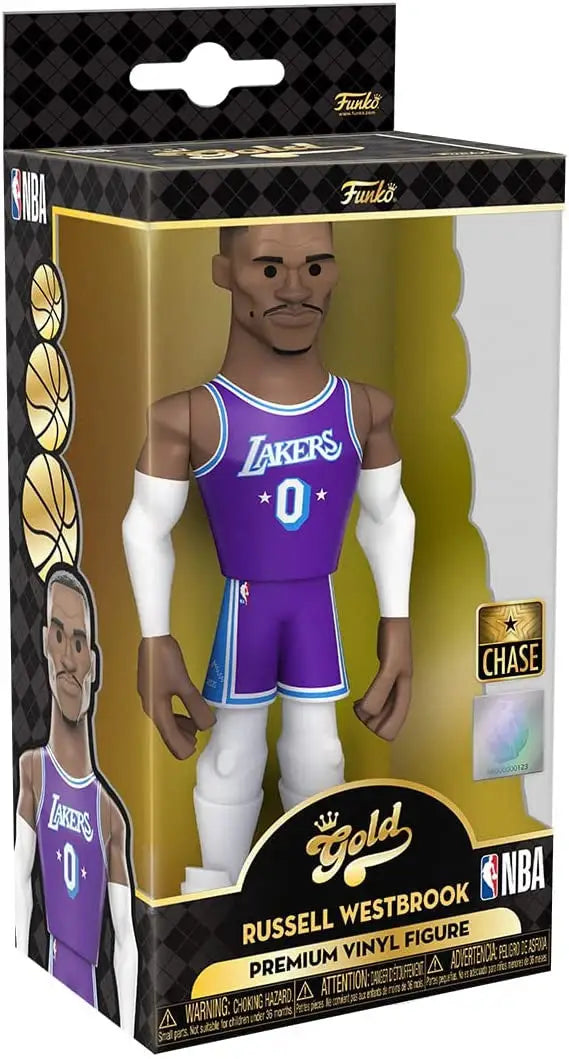 Funko Gold NBA Russell Westbrook Lakers Premium Vinyl Figure CHASE in purple jersey 0