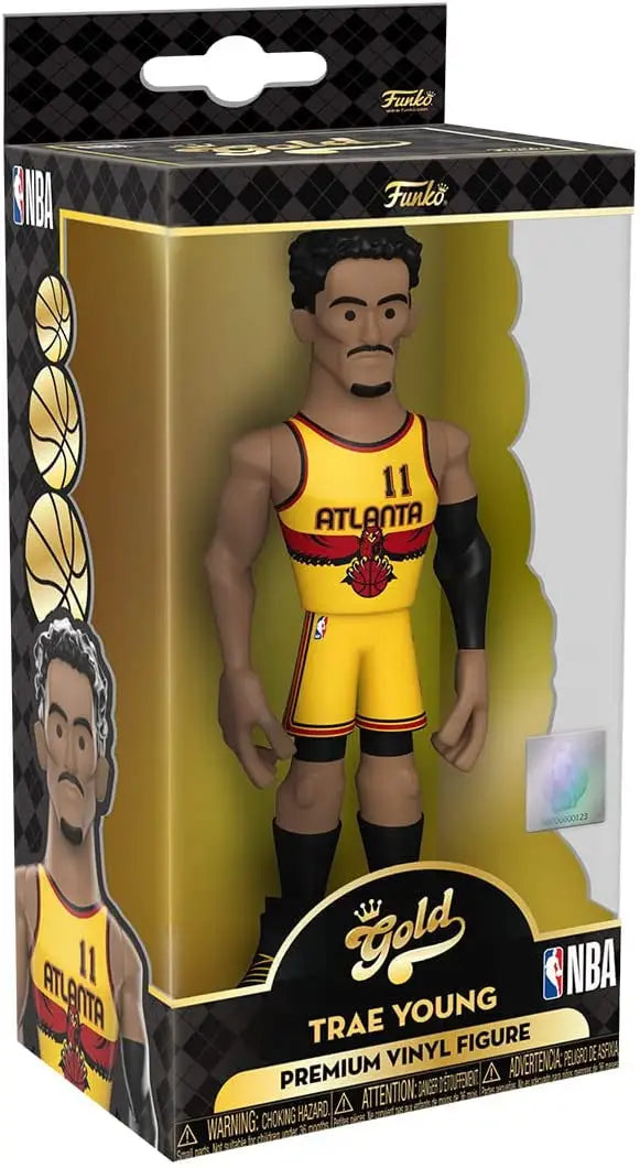 Funko Gold NBA Trae Young Atlanta Hawks premium vinyl figure in yellow uniform