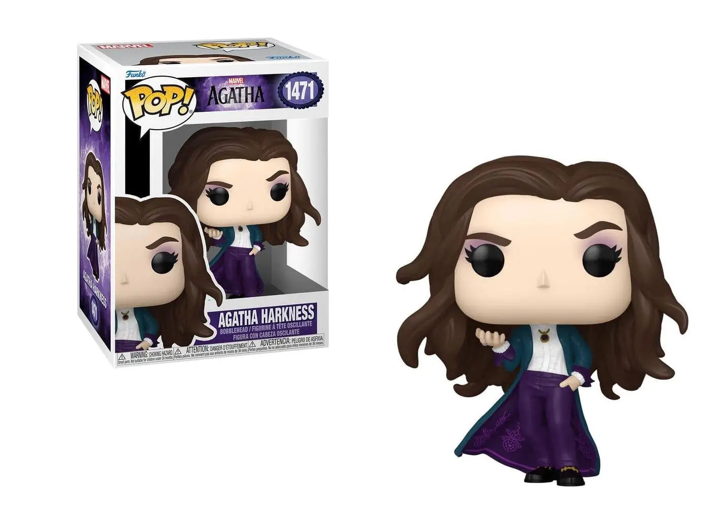 Funko Pop 1471 Marvel Agatha Harkness figure for collectors and trading card enthusiasts