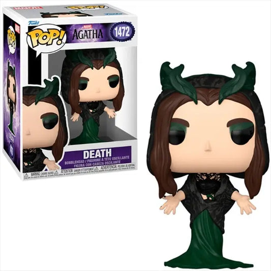 Funko Pop 1472 Marvel Agatha Harkness figure for collectors of trading cards and memorabilia