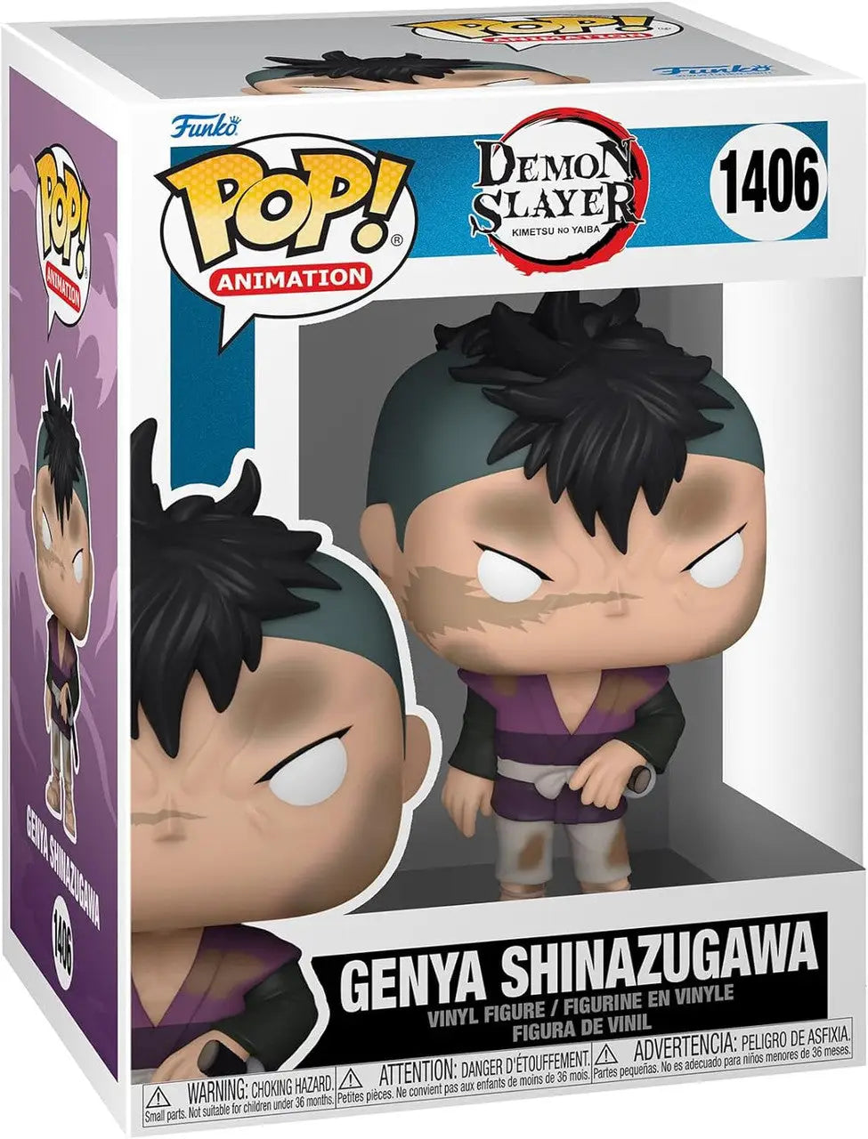 Funko Pop! Vinyl figure of Genya Shinazugawa from Demon Slayer for collectors and trading cards