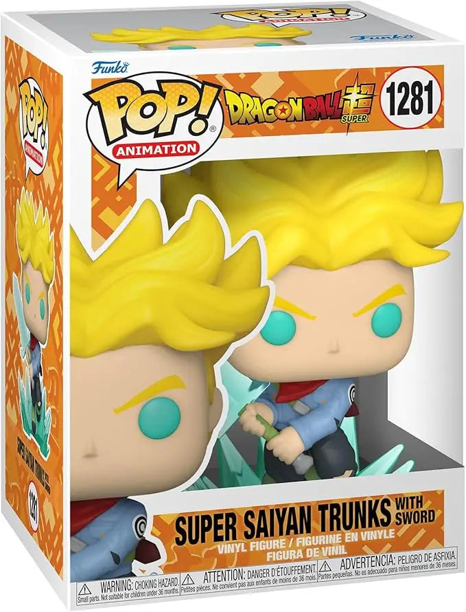 Funko Pop! Super Saiyan Trunks with sword from Dragon Ball Super for collectors of trading cards