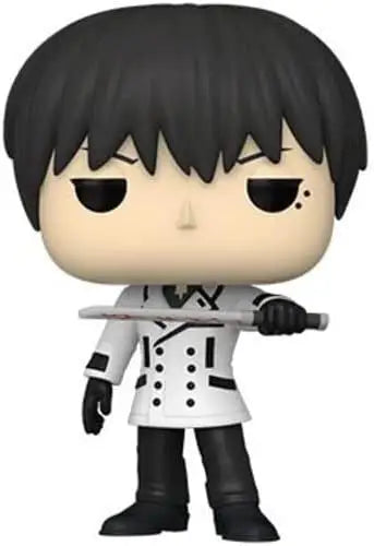 Funko Pop figurine of Kuki Urie from Tokyo Ghoul in a white uniform with sword